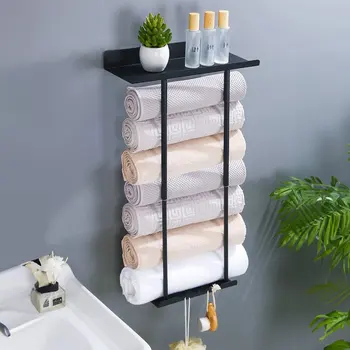 Новая вешалка для полотенец в ванной, бытовая многофункциональная настенная выдвижная вешалка для полотенец, полки для ванной, Настенная вешалка для полотенец