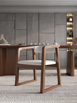 Новые чайные стулья из массива дерева в китайском стиле, легкие роскошные чайные стулья, стулья для обеденного стола с подлокотниками, чайные столики, классические стулья