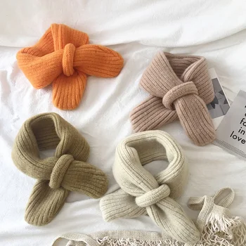 Новый Брендовый шарф для детей, теплые шарфы для девочек, Зимний шарф для детей, шерстяной воротник, Детские шарфы