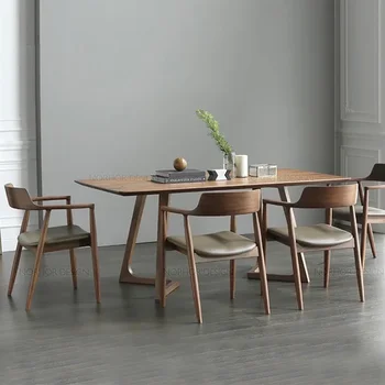 Обеденные стулья для взрослых Creative Advanced Lounge Скандинавские современные кожаные обеденные стулья Дизайнерская офисная мебель Sillasn Homes
