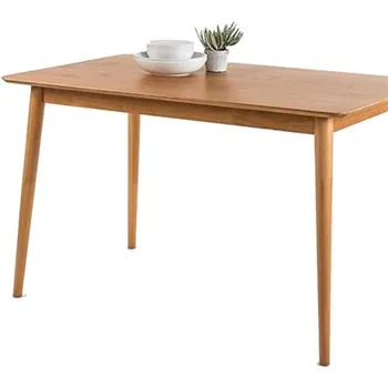 Обеденный стол ZINUS Jen 47 дюймов, кухонный стол из массива дерева, простая сборка, натуральный коричневый