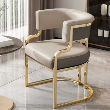 Обеденный стул роскошного дизайна со спинкой и поручнями, Уличный стул Comfort Hotel Nordic Accent Sillas Cocina Home Furniture LJ50DC