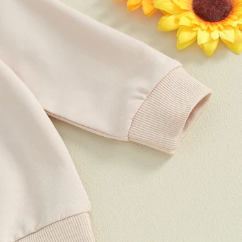 Одежда для маленьких девочек Mubineo, осенне-зимние наряды, милая толстовка с цветочным рисунком, топы с длинными рукавами, Комплект брюк для новорожденных