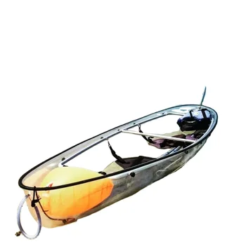 Оптовая продажа пластиковой прозрачной лодки-каяка для рыбалки на 2 персоны с прозрачным дном для продажи