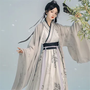 Оригинальный женский воротник династии Сун Ханьфу, полная талия, Древняя китайская традиционная одежда, женский костюм Ханьфу, комплект из 3 предметов