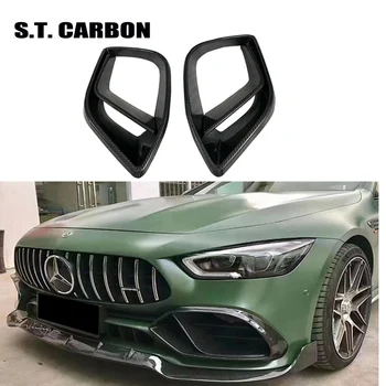 Отделка Вентиляционного Отверстия Переднего Бампера Из Углеродного Волокна Для Противотуманных Фар Для Mercedes Benz AMG GT63 GT63S 4-Дверный 2019 + Вентиляционная Отделка