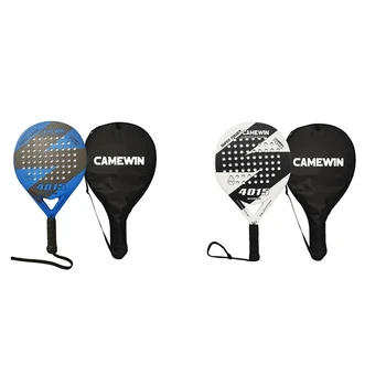 Падель-ракетка Camewin для пляжного тенниса Из Углеродного волокна И EVA С Гладкой Поверхностью Прочная Мощная Облегченная Ракетка для Паддлбола
