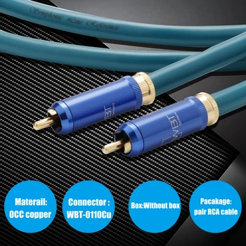 Пара соединительных кабелей Symphonic Line Reference HD Аудио RCA с соединительными штекерами WBT-0110Cu