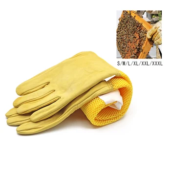 Перчатки пчеловода, защитные рукава, Вентилируемые Профессиональные инструменты для защиты от пчел для пчеловодства, предотвращающие попадание в улей Инструментов Хорошего качества