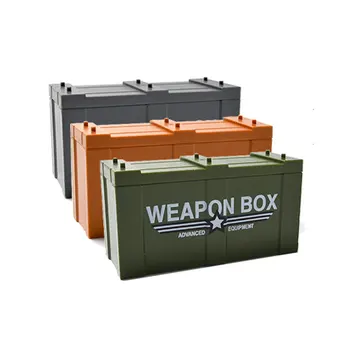 Печатный Оружейный ящик case container MOC Военные Кирпичи Строительные Блоки Игрушки для детей