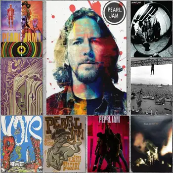 Плакат Группы Pearl Jam На Холсте, Художественный Плакат и Настенная Художественная Картина С Принтом, Современный Семейный Декор для спальни, Плакаты