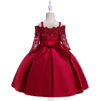 Платье с цветочным узором для маленьких девочек, платья с цветочным узором для свадебной вечеринки, детское рождественское платье принцессы для детей
