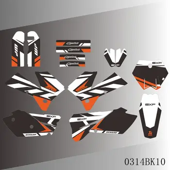 Полная Графика Наклейки Наклейки Мотоцикл Фон Пользовательский Номер Название Для KTM SX SXF 125 250 450 525 2005 2006