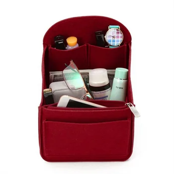 Портативная сумка-косметички Подходят для различных женских сумок-рюкзаков, органайзера для макияжа, войлочной вставки для внутренней дорожной сумки