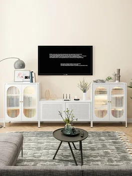 Простой современный стальной шкаф для телевизора гостиная спальня скандинавская роскошь кованого железа шкафчики для телевизора