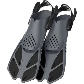 Профессиональная обувь для подводного плавания с плавниками, регулируемая обувь для плавания для взрослых, силиконовые длинные ласты для подводного плавания с маской и трубкой