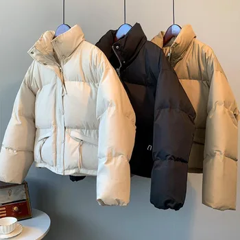 Пуховик с хлопчатобумажной подкладкой, Женская Модная Женская Высококачественная Корейская версия Пальто с хлопчатобумажной подкладкой Parker, пальто с толстой хлопчатобумажной подкладкой