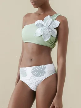 Раздельный купальник Petal 3D, сексуальное женское белье, пляжное платье с художественным принтом, роскошь, элегантность, модные вещи для танкини, минимализм