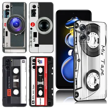 Ретро Винтажная Камера Кассетный Чехол Для Телефона Xiaomi POCO X3 X4 NFC F5 M2 M3 M4 M6 X5 Pro F3 F4 GT 5G C31 C55 M5S Черный Чехол