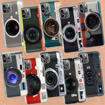 Ретро Винтажный Прозрачный Чехол Для Камеры iPhone 11 13 14 Pro 15 Pro Max 12 Mini SE 2020 XR X XS Max 7 8 Plus Прозрачный Чехол Для Телефона из ТПУ