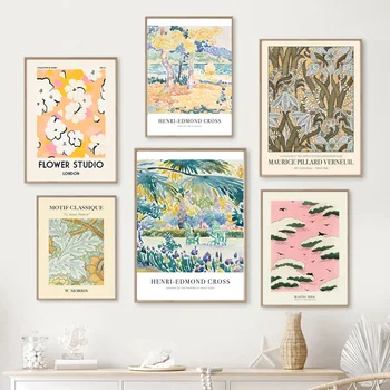 Ретро плакаты с цветочным пейзажем Уильяма Морриса и принты, классическая настенная живопись на холсте, настенные панно для декора гостиной