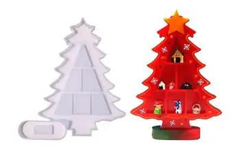 Рождественская елка, Геометрическая форма из смолы, Нелипкая Гибкая форма для свечей 