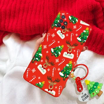 Рождественская Елка Медведь Санта Клаус Олень Чехол Для Samsung Galaxy Note 10 Lite 20 Ultra 10 Plus 3D Брелок Для Ключей TPU Чехол Для Телефона