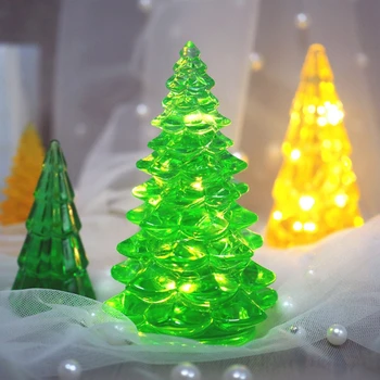 Рождественская елка Силиконовая форма для литья DIY Рождественская Елка Огни Украшения Плесень