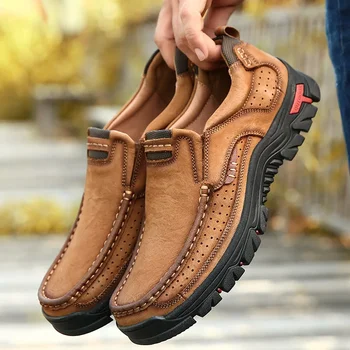 Роскошные брендовые дизайнерские мужские кроссовки из натуральной кожи Походная обувь на уличной платформе Рабочая обувь Zapatillas De Deporte