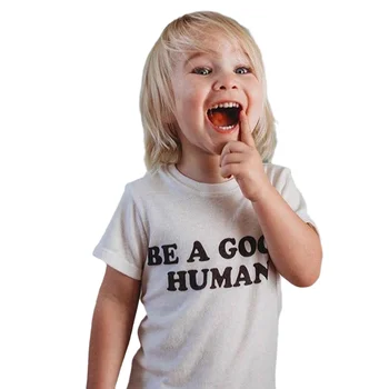 Рубашка Be A Good Human, Молодежная Футболка, Детская Модная Летняя Рубашка, Детские Футболки, Хлопковая Милая Футболка