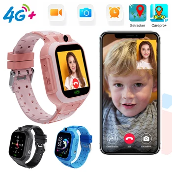 С 4G Sim-картой Смарт-Часы Для Ребенка 4G Smartwatch WIFI Трекер Голосовой Чат Видеозвонок Монитор Мальчики Девочки Детские Смарт-Часы