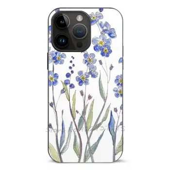 Синий Чехол Для телефона Forget Me Not Blooms Для Iphone 11 12 13 14 Pro Max 12 13 14 Mini 7 8 Plus Xr Fiber Skin Case Flowers Цветок