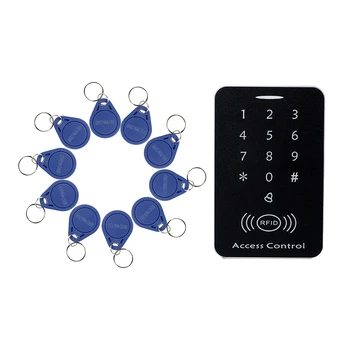 Система контроля доступа RFID с частотой 125 кГц, идентификационная карта безопасности, дверной замок с паролем, 10 брелоков для ключей