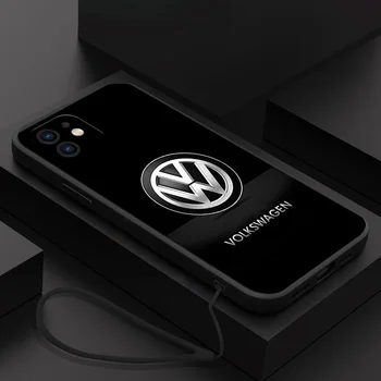 Сломанный-S-Volkswagen VW-D-Автомобильный Чехол Для Телефона iPhone 14 13 12 11 Pro Max Mini X XR XS MAX 8 7 Plus Силиконовые Чехлы с Ремешком для рук