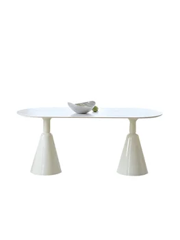 современное минималистское домашнее использование, обеденный стол в гостиной интернет-знаменитостей, прямоугольный обеденный стол из Святого Грааля