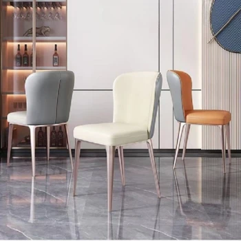 Современные роскошные обеденные стулья Минималистичный обеденный стул в кремовом стиле со спинкой, креативная бытовая мебель для гостиной Cadeira WZ50DC