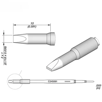 Специальная железная головка для долота серии C245 с универсальной ручкой JBC