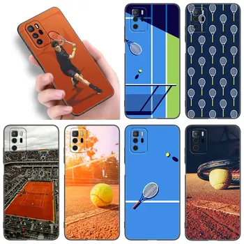 Спортивный Чехол Для Телефона с Теннисным Мячом Xiaomi Redmi Note 7 8 9 10 Lite 11 11E 11T 12 Pro 11S 4G 10T 5G 8T 9S 10S Мягкий Черный Чехол из ТПУ