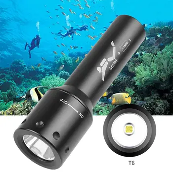 Супер яркий светодиодный фонарик F2 Профессиональный фонарь для дайвинга из алюминиевого сплава, вспышка для подводного плавания, подводный фонарь 18650