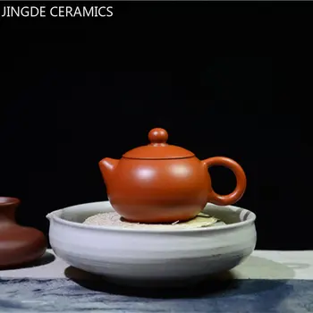 Традиционный Мини-чайник из фиолетовой глины, Сырая Руда, грязь Чжу, чайник для чая Xishi, Портативный Чайник с фильтром Небольшой емкости, Китайский Чайный набор Zisha