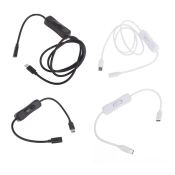 удлинительный кабель USB C длиной 30 см/100 см с переключателями, удлинительный кабель USB C на USB C, удлинительный кабель USB C от мужчины к женщине