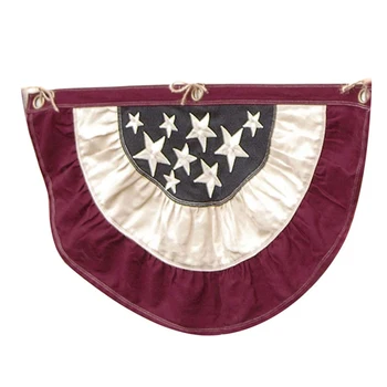 Флаг США в складку, украшения ко Дню Независимости, Патриотическая винтажная овсянка