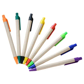 Шариковая ручка из ЭКО-переработанной бумаги 50ШТ, бумажная шариковая ручка, экологически чистая шариковая ручка, канцелярские школьные принадлежности