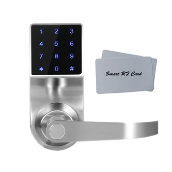 Электронный дверной замок с магнитной картой для обеспечения безопасности дома и офиса, сенсорный экран