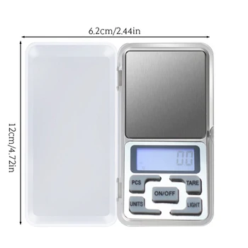 Ювелирные весы, ЖК-цифровые карманные электронные весы, Мини-портативные Кухонные весы для еды 200 г 0 01 г